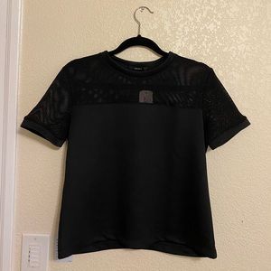 mesh x knit top 🖤